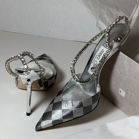 Women's Saeda 100 Check Embellished Pointed Toe Pumps 150th AnniversaryExclusive - Picture 7 of 13